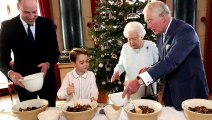 Prince George Bakes Christmas Puddings with the Queen