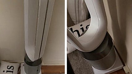 Péter devant un purificateur d'air