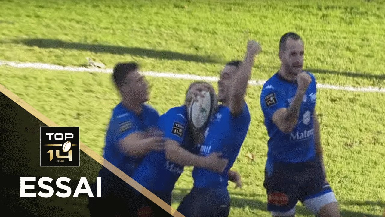 TOP 14 - Essai Geoffrey PALIS (CO) - Castres - Lyon - J11 - Saison 2019/2020