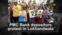 PMC Bank depositors protest in Lokhandwala