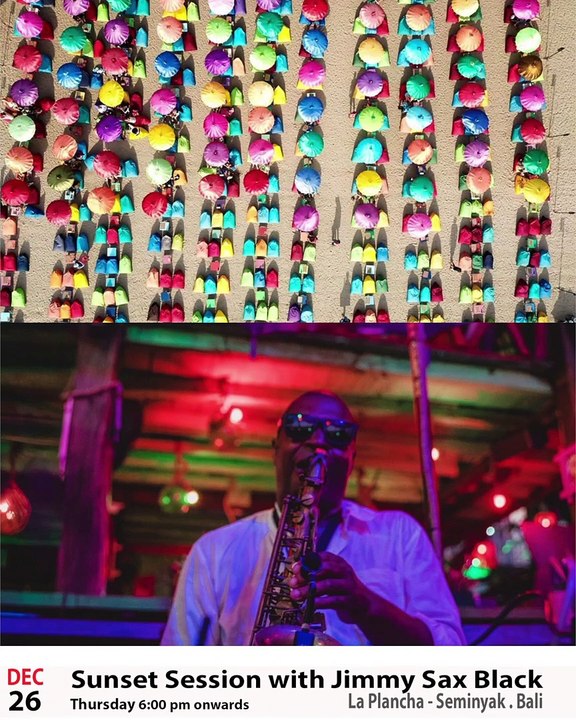 Sunset Session at #LaPlanchaBali and Exquisite Music by  #JimmySaxBlack #DJsax
