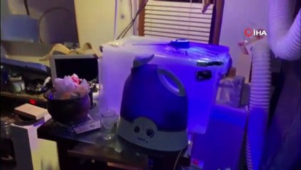 Evi uyuşturucu imalathanesine çeviren şahsa operasyon