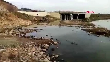 Bursa barajın su seviyesi azalınca, çöp ve atıklar gün yüzüne çıktı