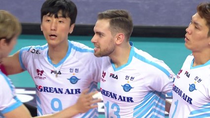 대한항공, 한국전력 꺾고 3R 선두로 마무리 / YTN