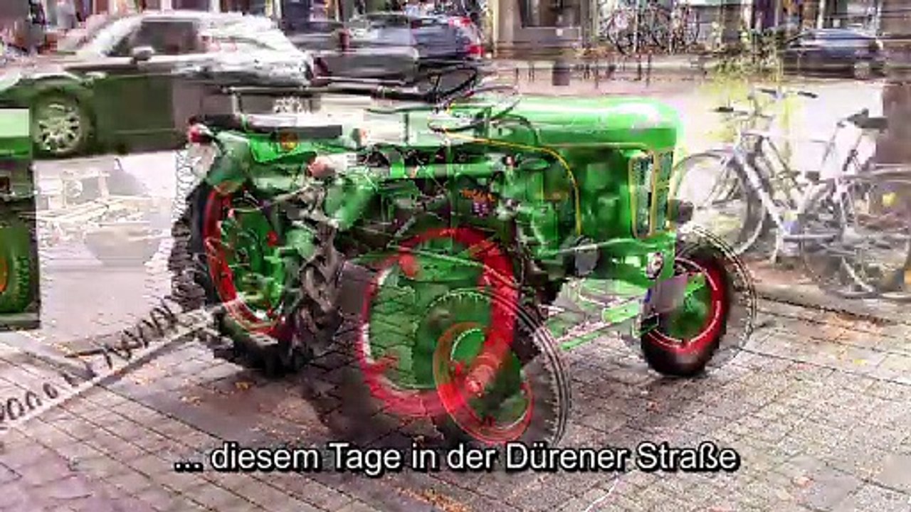 Ein Traktor mit Hänger