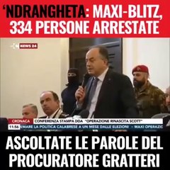 ASCOLTATE L'INCREDIBILE DISCORSO DI GRATTERI CHE I MEDIA AVREBBERO DOVUTO MANDARE A RETI UNIFICATE