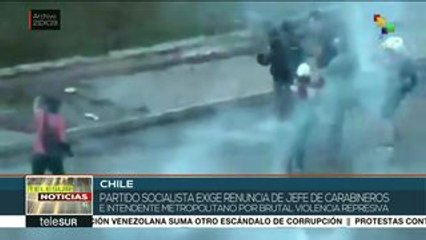 Chile: Partido Socialista exige renuncia de jefe de Carabineros