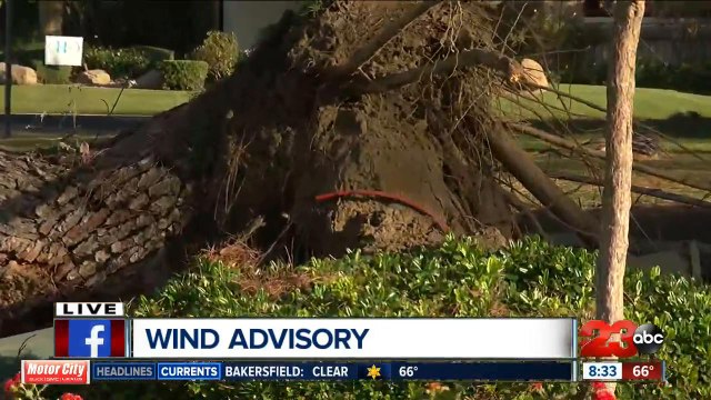 High winds rip through Kern County on Sunday morning