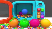 Aprenda los colores con el molde de conejo y pasta espaguetis haciendo frutas juguete Squishy Ball para niños