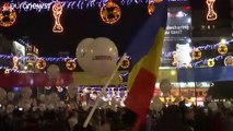 Marcha em Bucareste em memória das vítimas da Revolução Romena