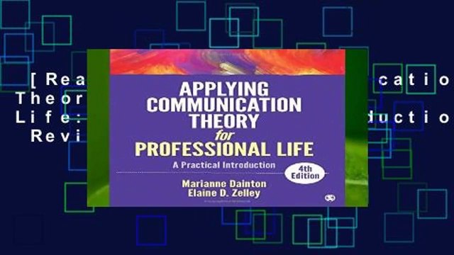 [Read] Applying Communication Theory for Professional Life: A Practical Introduction Review