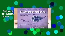 Full version  Solutions Manual for Genetics: A Conceptual Approach  Review