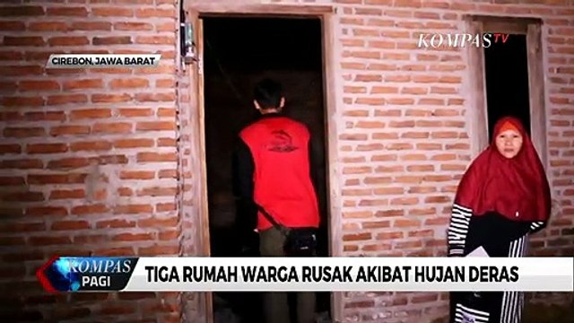 Hujan Deras & Angin Kencang, 3 Rumah Rusak di Cirebon dan Papan Reklame Roboh di Tegal