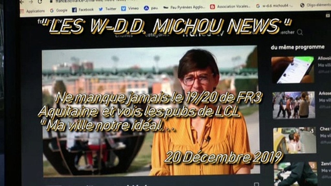LES W-D.D. MICHOU NEWS - 20 DÉCEMBRE 2019 - PAU - POUR LE FUTUR AMÉNAGEMENT DE LA PLACE DE L'AVENUE TRESPOEY