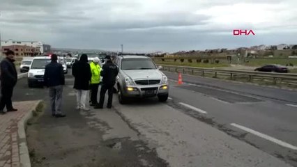 Silivri d-100 karayolu'nda üstgeçidi kullanmayan kadın canından oldu