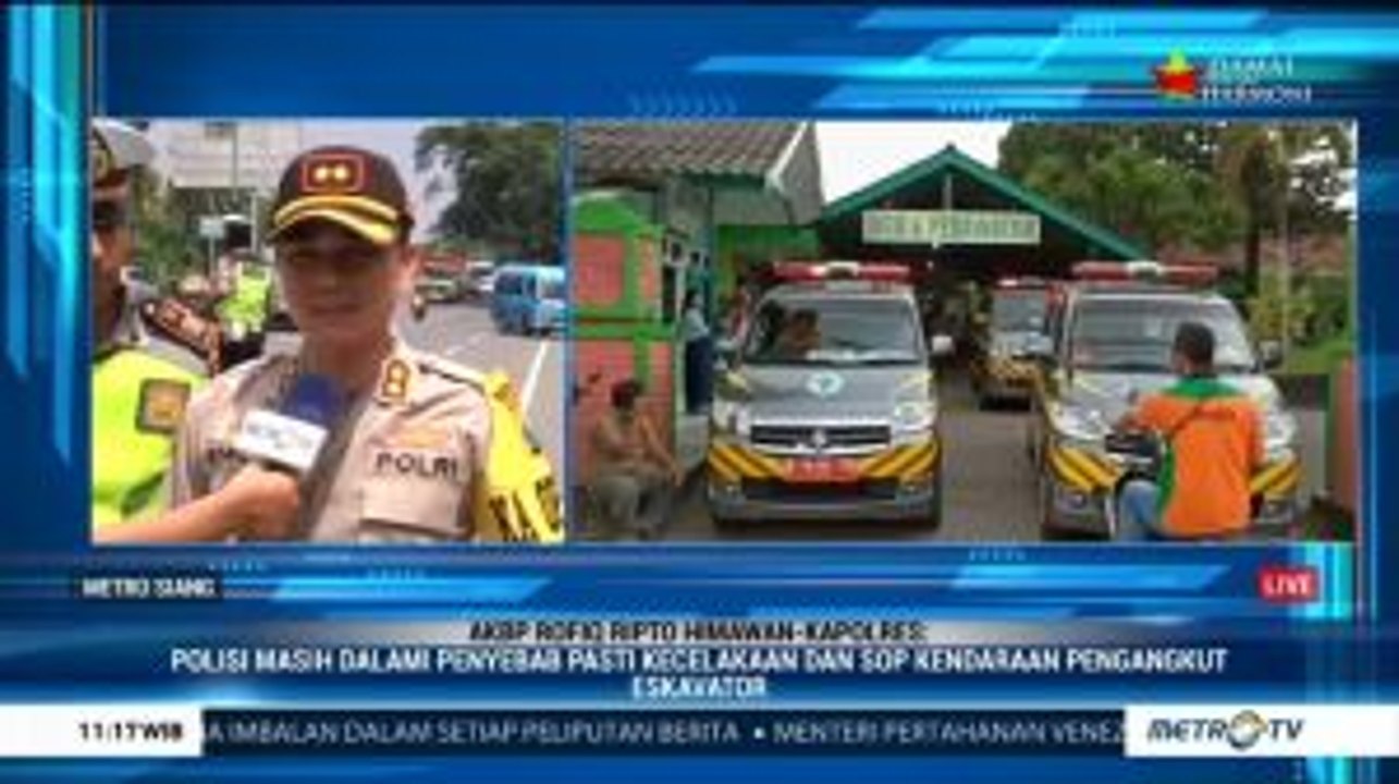 Polisi Olah TKP Kecelakaan Beruntun di Pasuruan