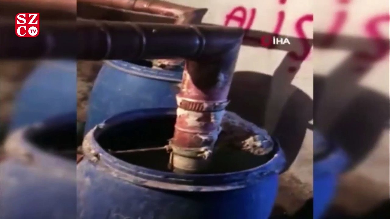 Evini içki imalathanesine çeviren muhtara baskın