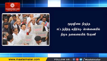 குடியுரிமை திருத்த சட்டத்திற்கு எதிர்ப்பு- சென்னையில் திமுக தலைமையில் பேரணி