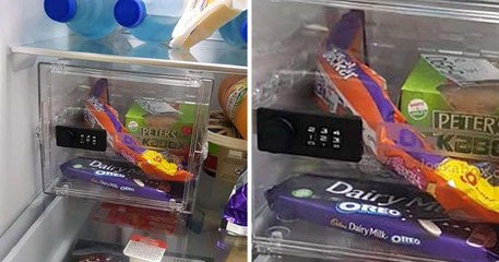 Il installe un coffre-fort à chocolat dans le frigo pour empêcher sa femme d’en manger