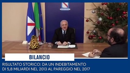 De Luca - Il Pareggio di bilancio regionale (21.12.19)