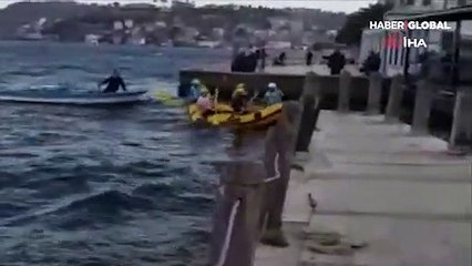 Balıkçı lodosta mahsur kaldı raftingciler kurtardı