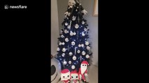 This amazing Christmas tree is based on Tim Burton's 'The Nightmare Before Christmas'