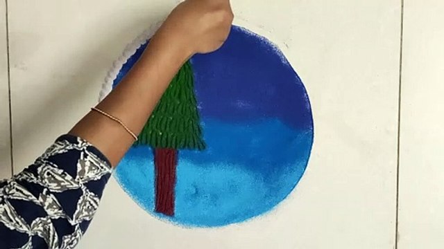 Christmas Day special Rangoli design | Easy Christmas Eve Rangoli design