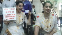 Kangana Ranaut SELLS Train Tickets at CST Railway Station to promote PANGA | FilmiBeat