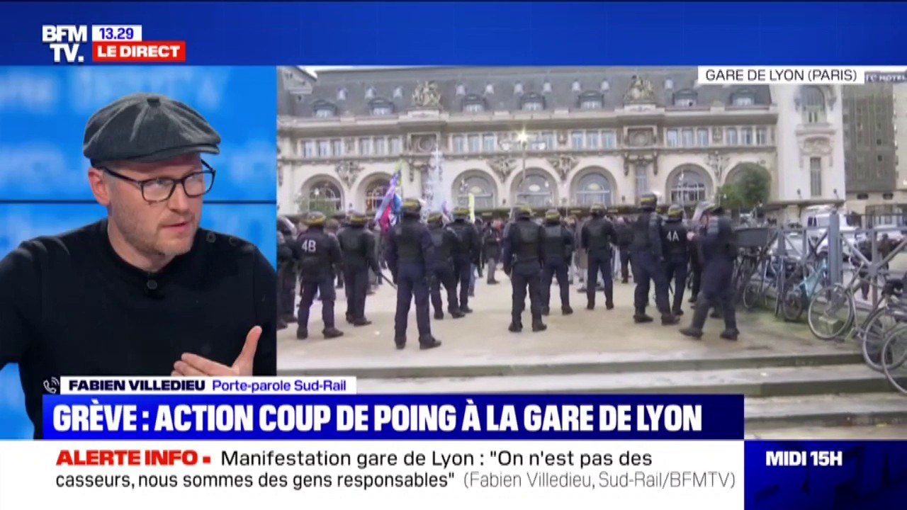 Fabien Villedieu (Sud-Rail): "on a voté la reconduction de la grève jusqu'à demain"