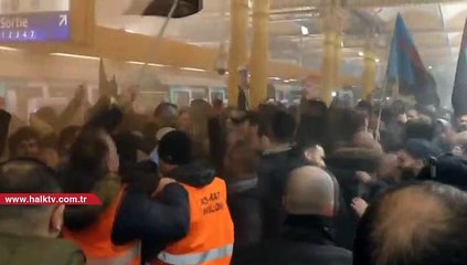 Fransa'da genel grev 19'uncu gününde: Lyon Garı'nda sürpriz protesto