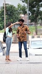 #prank with girs very funny latest prank ..