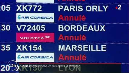 Corse : le trafic aérien perturbé après la tempête