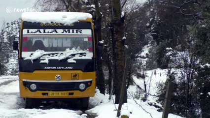Heavy snow closes key highway in India's Kashmir Valley