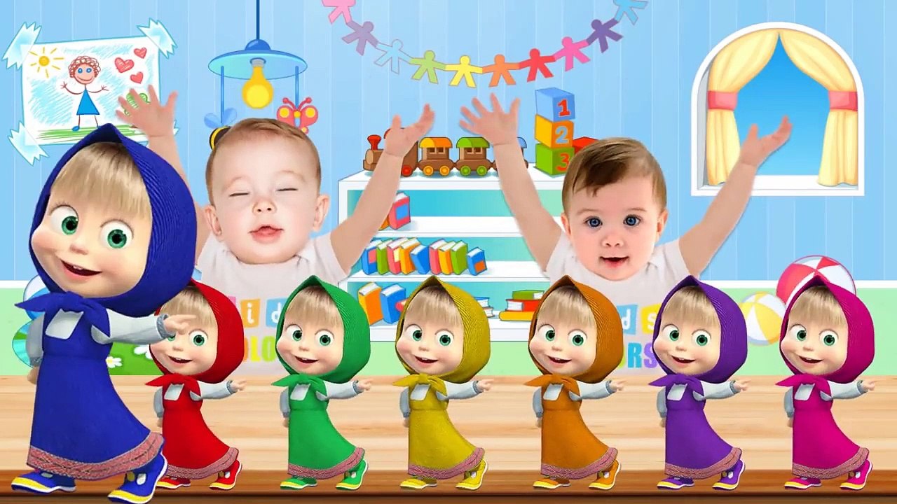 ماشا والدب بالعربي و تعليم الألوان للاطفال بالعربي والانجليزي مع شخصيات كرتون ماشا والدب