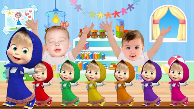 ماشا والدب بالعربي و تعليم الألوان للاطفال بالعربي والانجليزي مع شخصيات كرتون ماشا والدب