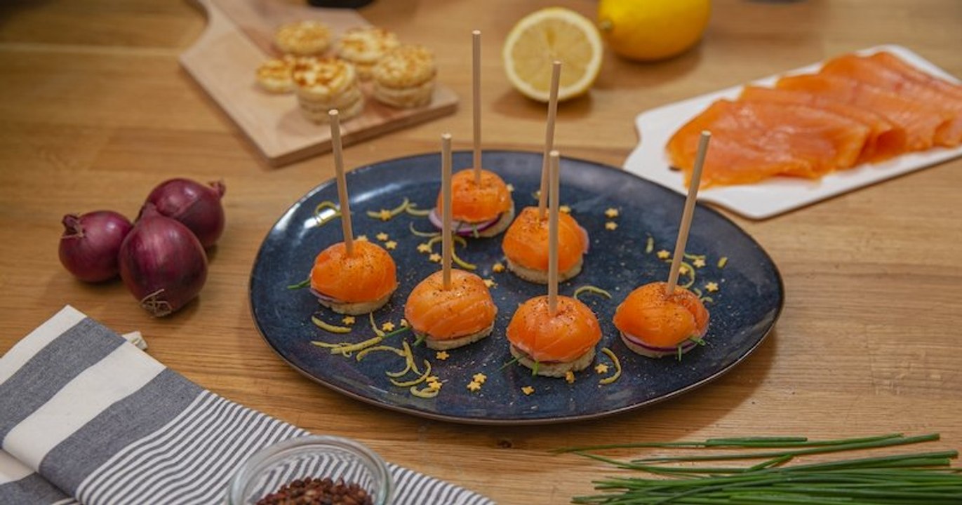 Servez des mini-dômes au saumon fumé !