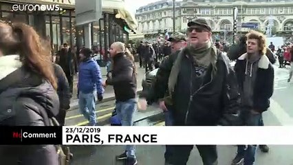 Protesting French workers invade Gare de Lyon station in Paris