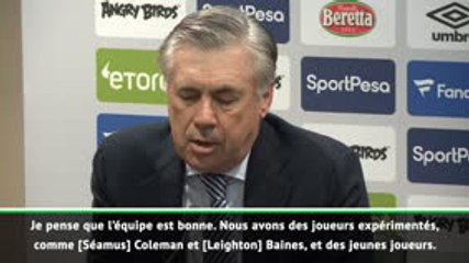 Everton - Ancelotti : "Satisfait de ce groupe"