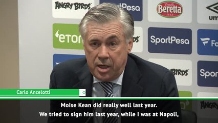 Kean is a fantastic talent - Ancelotti