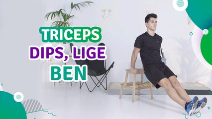 Triceps dips, lige ben - Fit Og Frisk