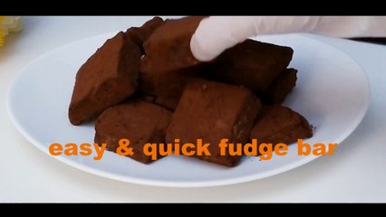 3 ingredients fudge bar| no bake| easy dessert recipe