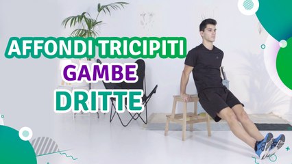 Affondi tricipiti gambe dritte - Siamo Sportivi
