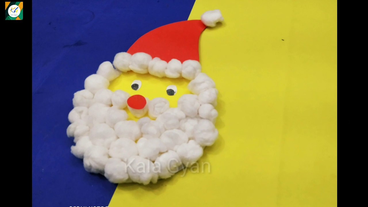 Santa Card | Santa Claus Greeting Card | Santa Face Card | How to Make Santa Greeting Card