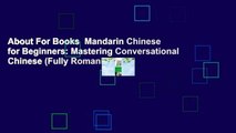 About For Books  Mandarin Chinese for Beginners: Mastering Conversational Chinese (Fully Romanized