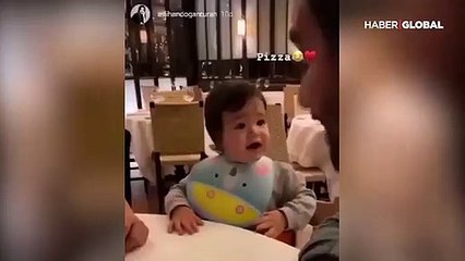 Arda Turan'ın oğlu Hamza Arda'nın pizza aşkı