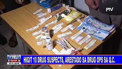 Higit 10 drug suspects, arestado sa drug ops sa QC