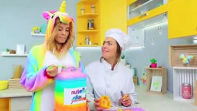 8 COMIDAS DE UNICORNIO GIGANTES vs EN MINIATURA / INCREÍBLES RECETAS DE POSTRES DE UNICORNIO