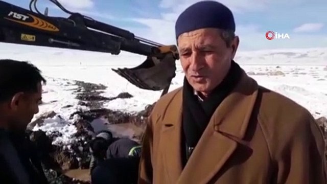 ESKİ çalışanları eksi 20 derecede içme suyu hattındaki arızayı giderdiler