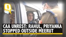 CAA Unrest: Rahul, Priyanka Gandhi Stopped by UP Police on Way to Meerut to Meet Victims' Kin