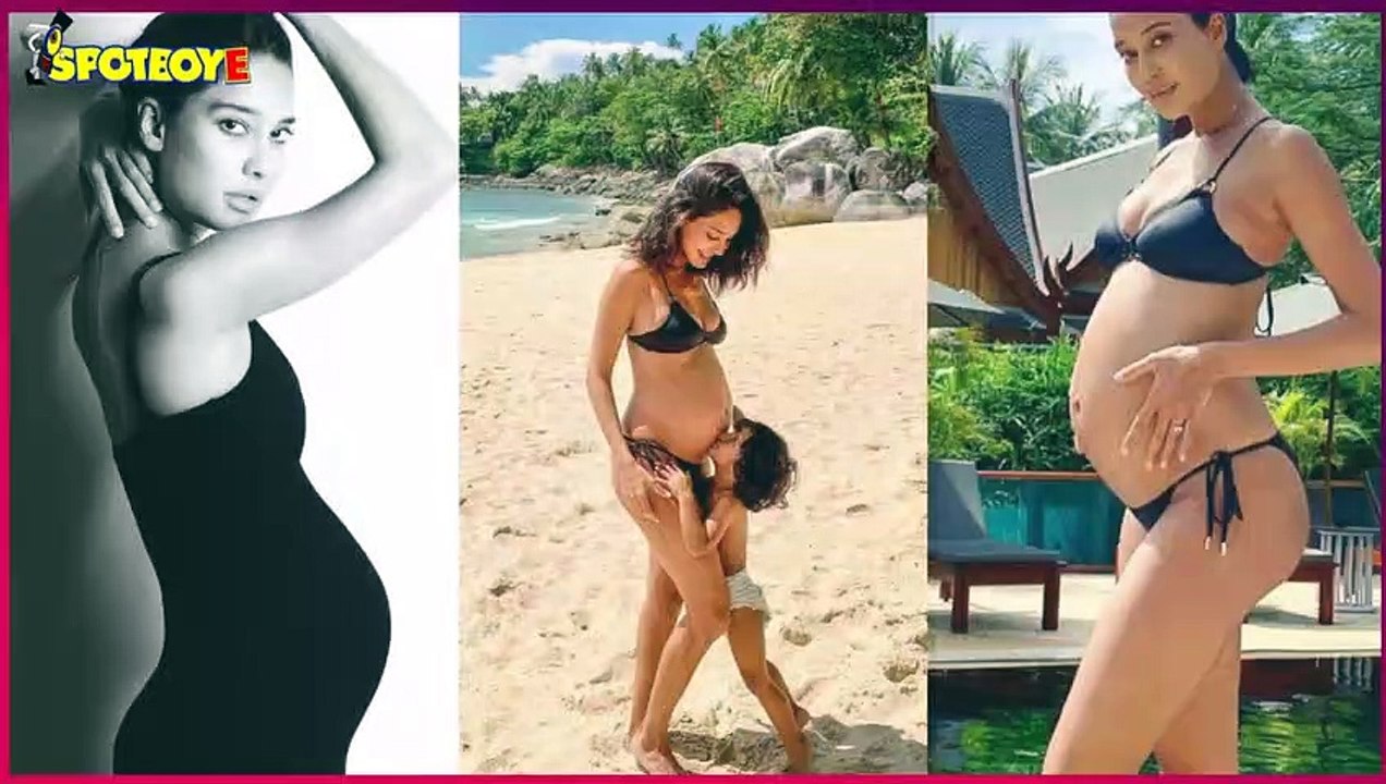 Pregger Lisa Haydon Sends Out Christmas Vibes As She Flaunts Her 8-Month Baby Bump In Red HOT Dress